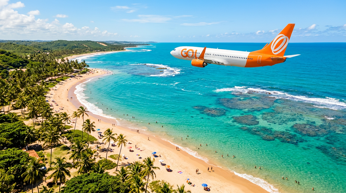Mega banner de intranet da campanha Voe Bahia, gerado no PlannerStudio