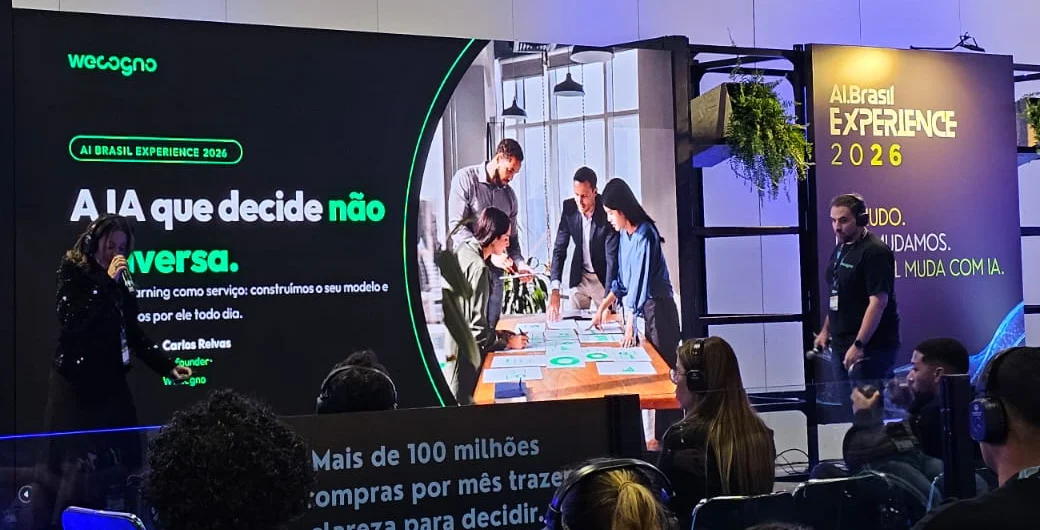 Palestra “A IA que decide não conversa”, da Wicogno, no AI Experience Brasil 2026